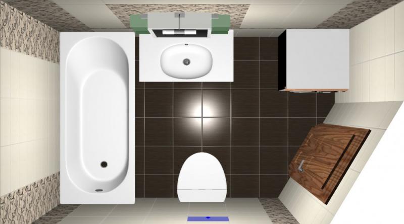 Review of the most successful options for laying tiles in the bathroom with examples and layout diagrams