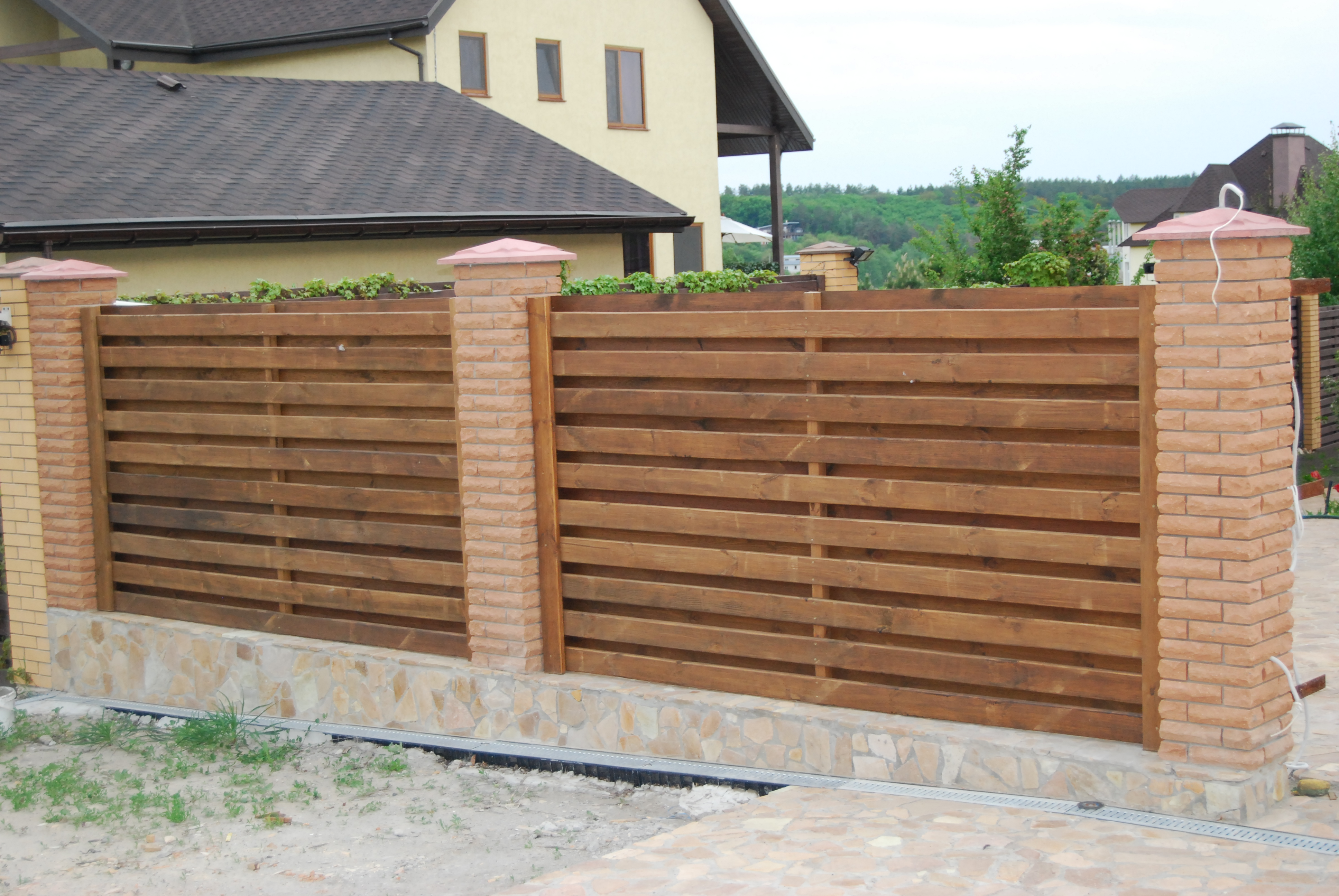 We install the fence from the proflist by our own hands We install the fence from the proflist by our own hands